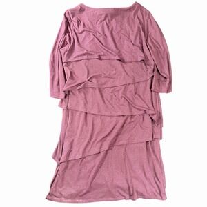 RN‎ Studio by Ronnie Nicole 3/4 Sleeve Purple Sheath Layered Dress Size 14W